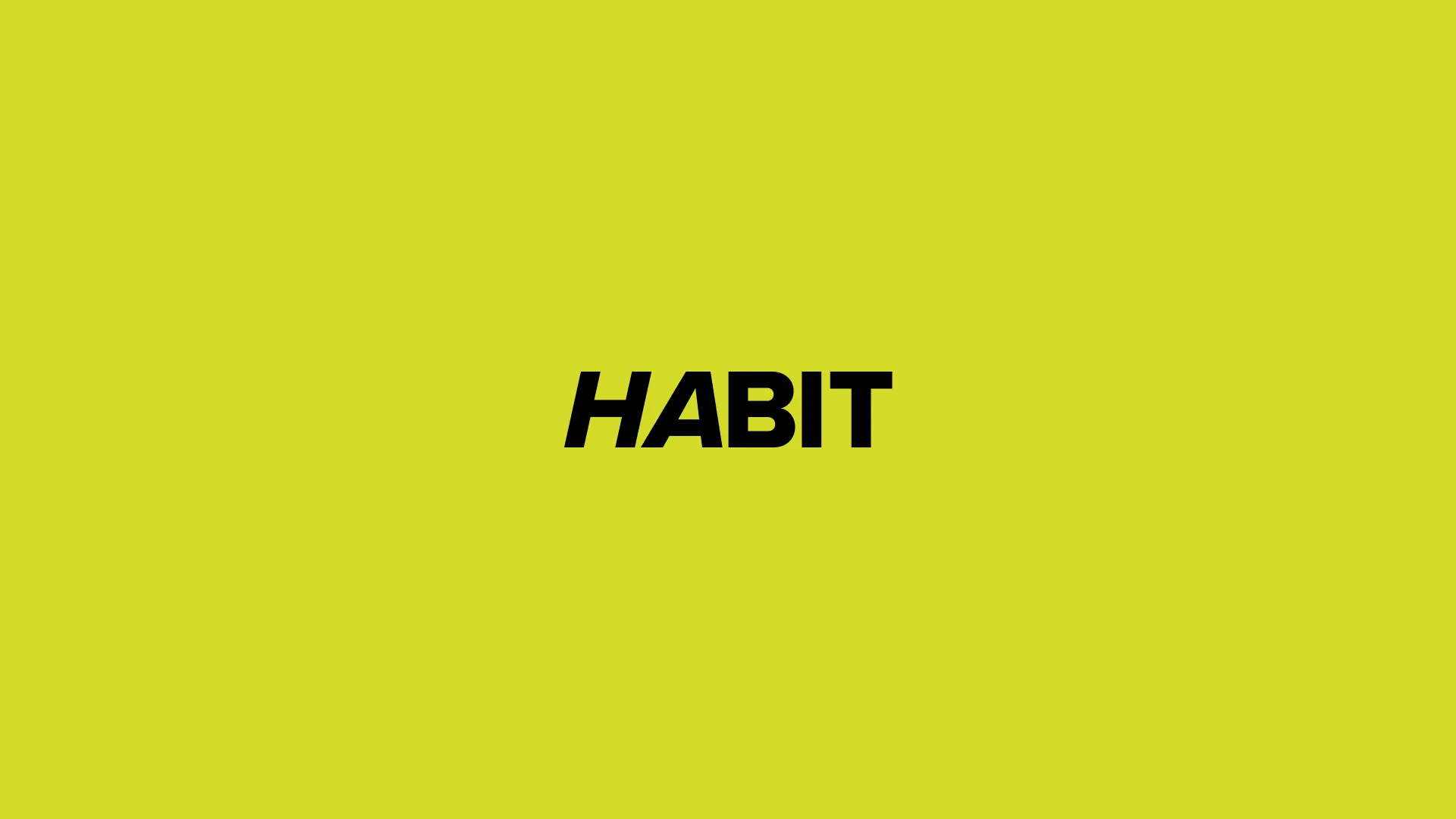 Logo do Habit sobre fundo verde-limão